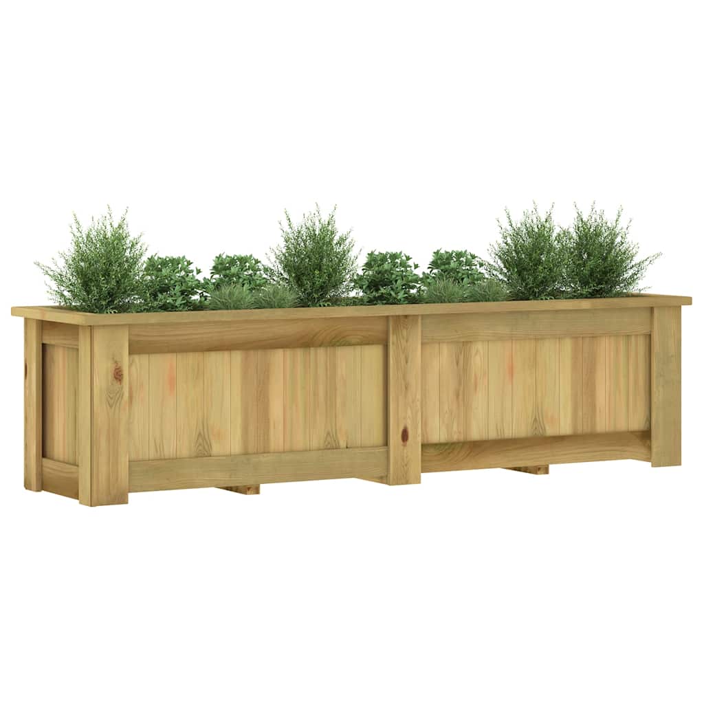 vidaXL Podniesiona donica, 196x50x50 cm, impregnowane drewno sosnowe