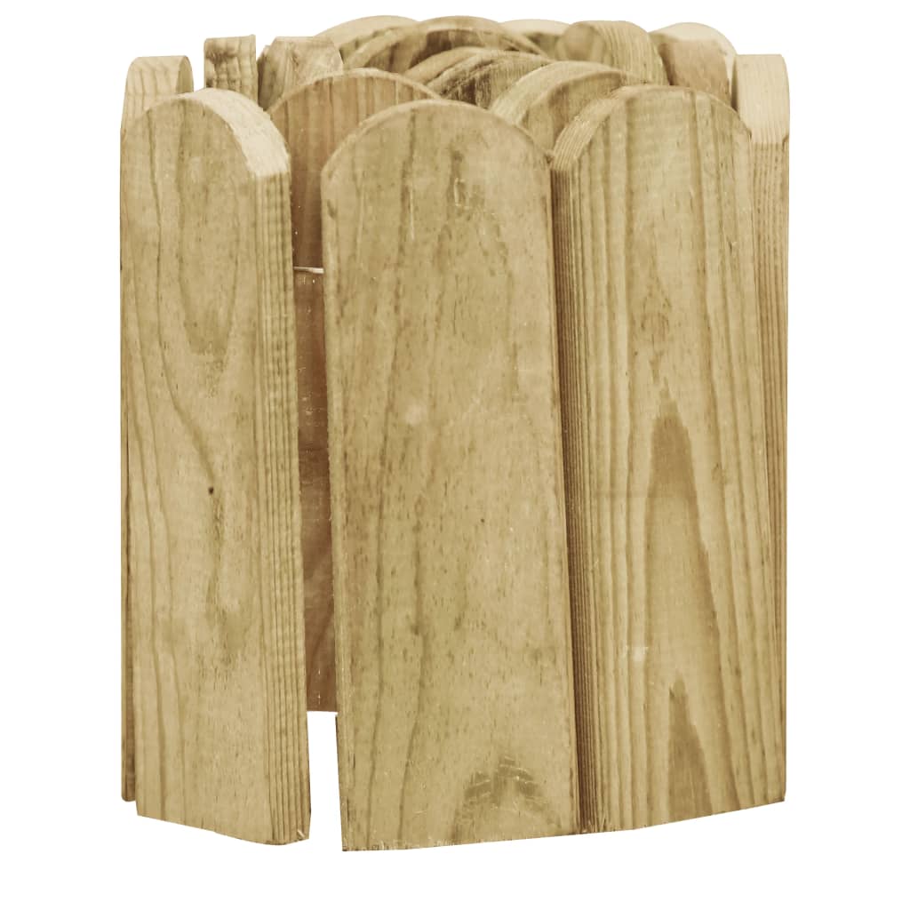 vidaXL Obrzeże ogrodowe, zielone, 120 cm, impregnowana sosna