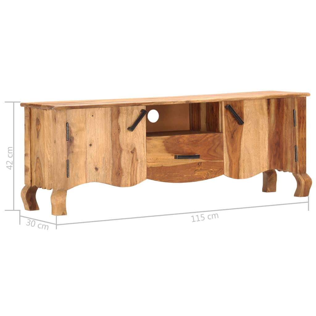vidaXL Szafka pod telewizor, 115x30x42 cm, lite drewno
