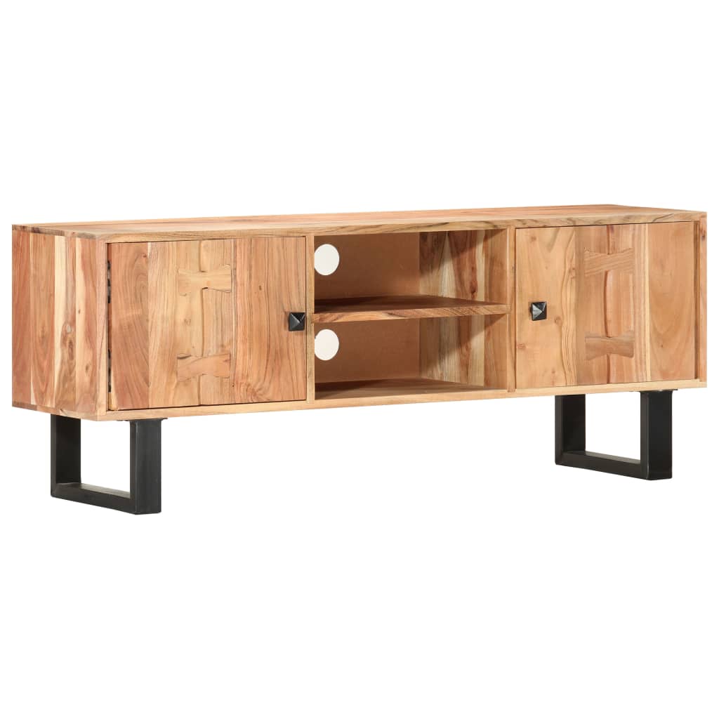 vidaXL Szafka pod TV, 118x30x45 cm, lite drewno akacjowe