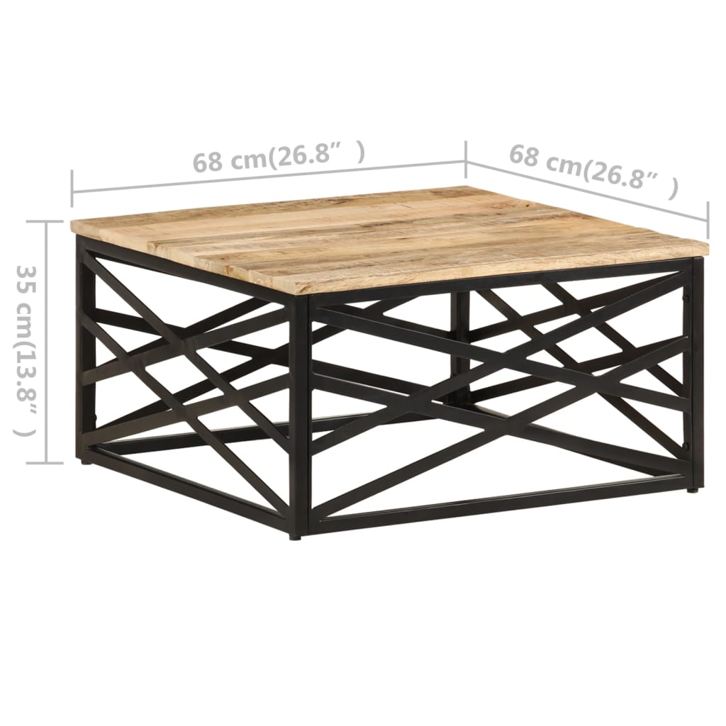 vidaXL Stolik kawowy, 68x68x35 cm, lite drewno mango