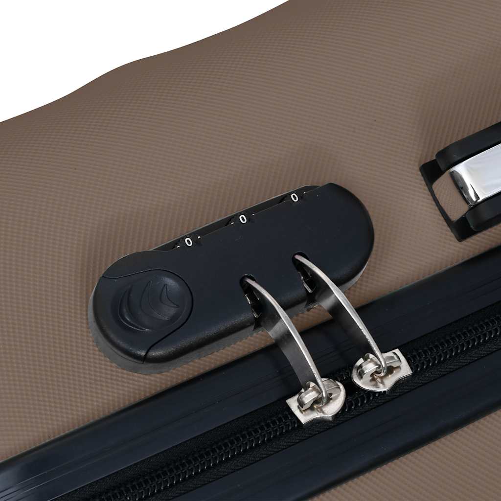 vidaXL Zestaw twardych walizek na kółkach, 2 szt., brązowy, ABS