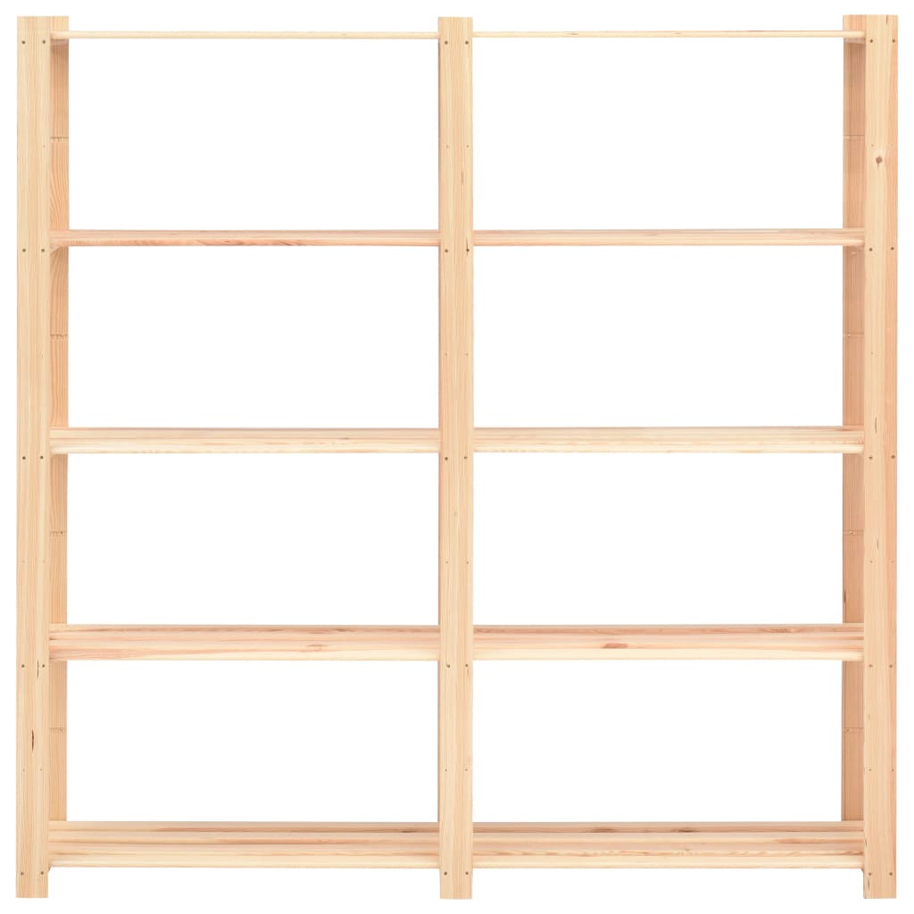 vidaXL Regały z 5 półkami, 3 szt., 170x38x170 cm, sosna, 500 kg