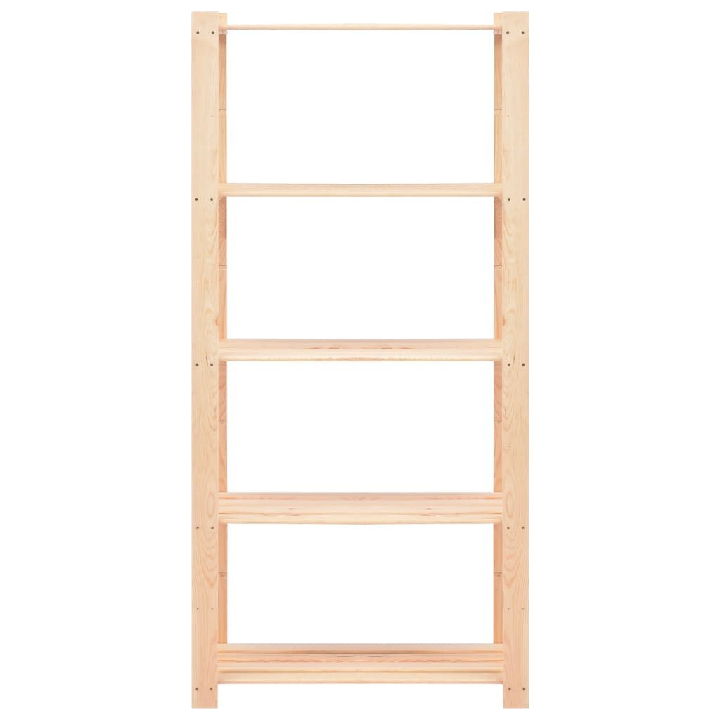 vidaXL Regały z 5 półkami, 3 szt., 80x38x170 cm, sosna, 250 kg