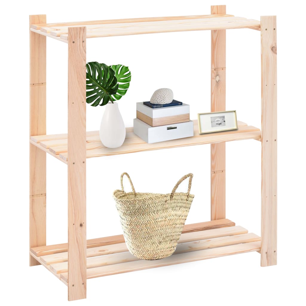 vidaXL Regały z 3 półkami, 5 szt., 80x38x90 cm, sosna, 150 kg