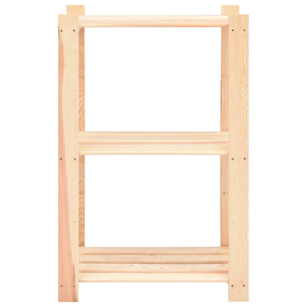 vidaXL Regały z 3 półkami, 2 szt., 60x38x90 cm, sosna, 150 kg
