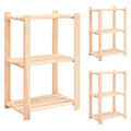 vidaXL Regały z 3 półkami, 3 szt., 60x38x90 cm, sosna, 150 kg