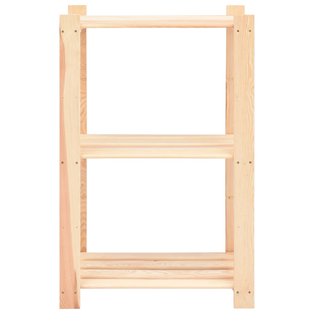 vidaXL Regały z 3 półkami, 3 szt., 60x38x90 cm, sosna, 150 kg