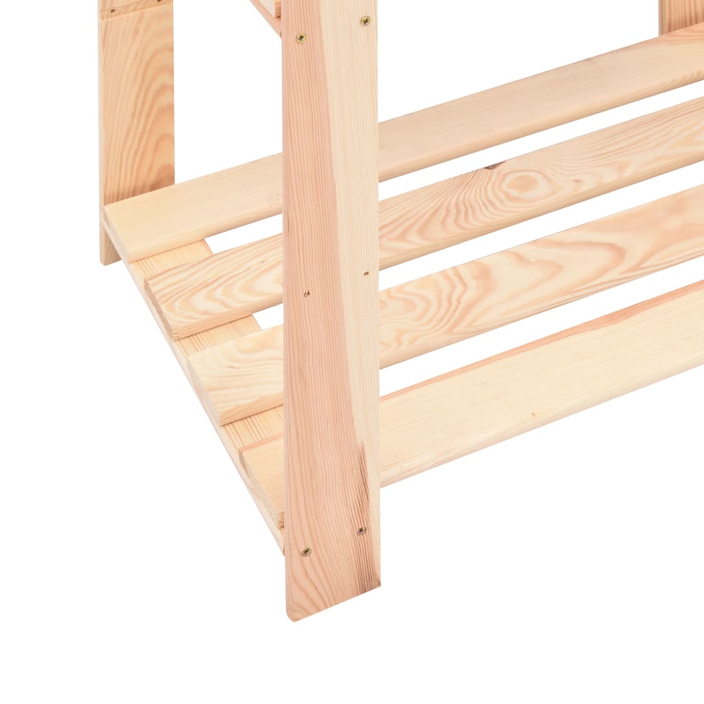 vidaXL Regały z 3 półkami, 3 szt., 60x38x90 cm, sosna, 150 kg