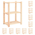 vidaXL Regały z 3 półkami, 10 szt., 60x38x90 cm, sosna, 150 kg