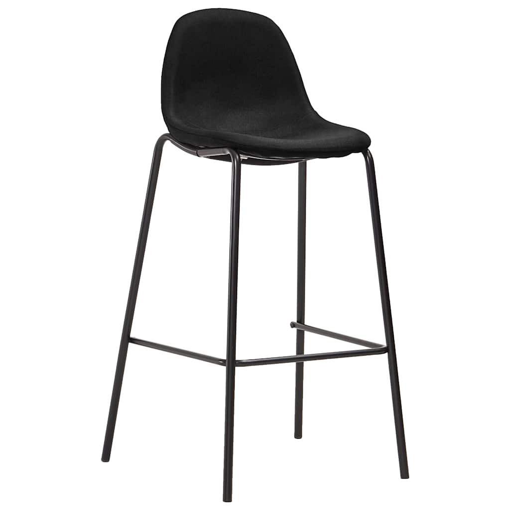 vidaXL 3-częściowy zestaw mebli barowych, tkanina, czarny