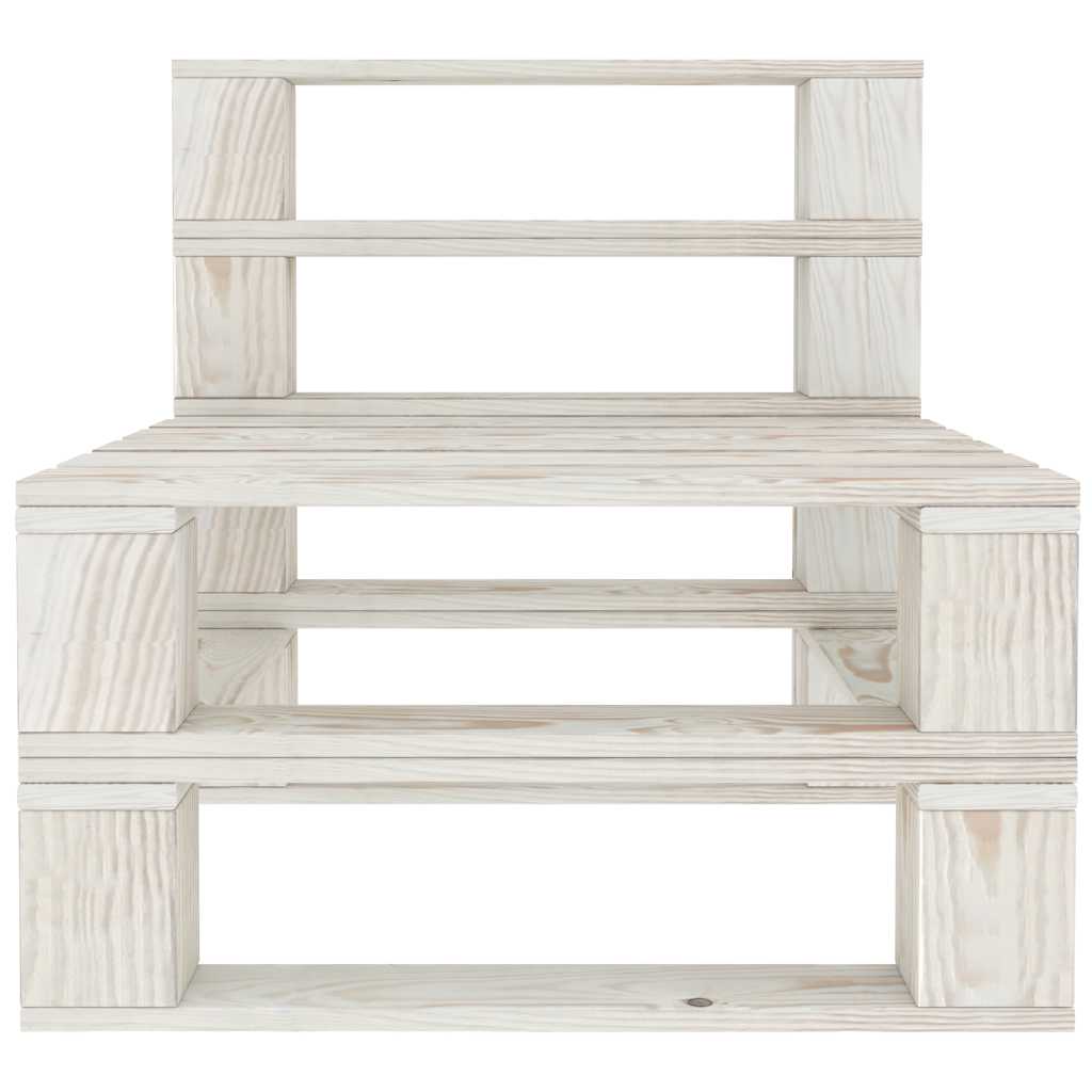 vidaXL Sofa ogrodowa z palet, drewniana, biała
