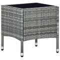 vidaXL Stolik ogrodowy, szary, 40 x 40 x 45 cm, rattan PE