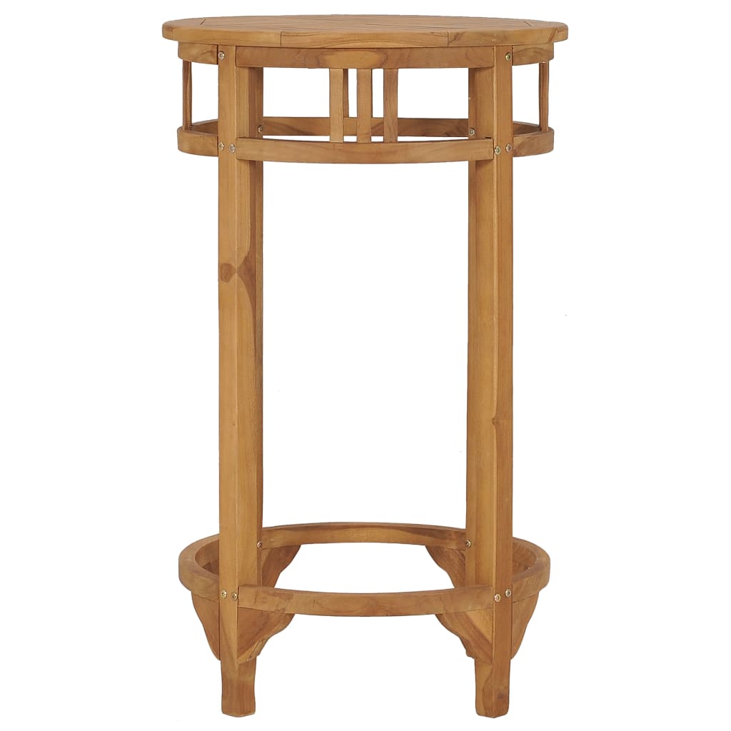 vidaXL Stolik barowy, Ø 60 cm, lite drewno tekowe