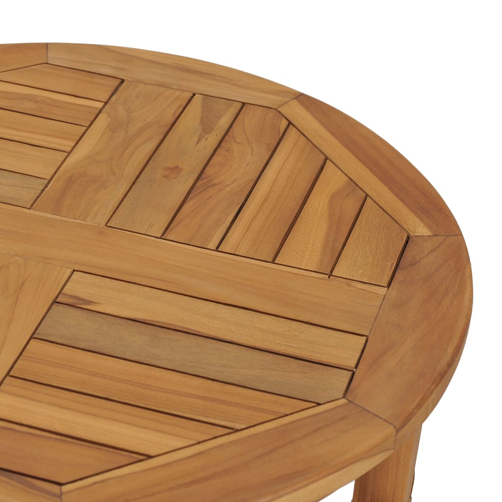 vidaXL Stolik barowy, Ø 60 cm, lite drewno tekowe