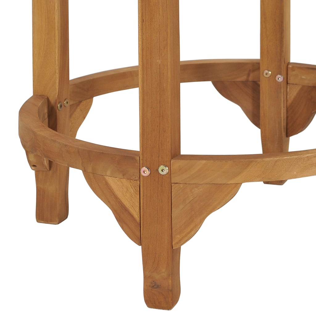 vidaXL Stolik barowy, Ø 60 cm, lite drewno tekowe