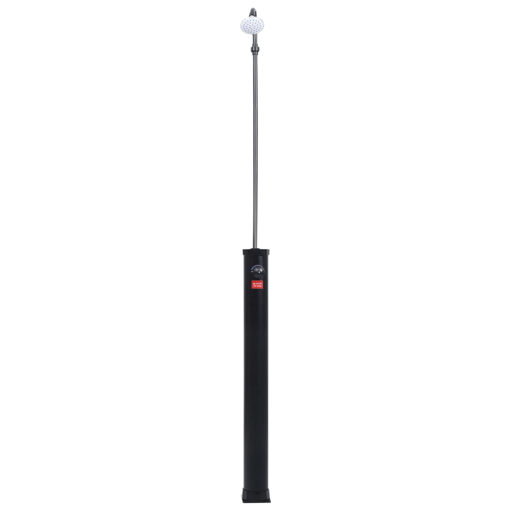 vidaXL Ogrodowy prysznic solarny, czarny, 215 cm, 8 L