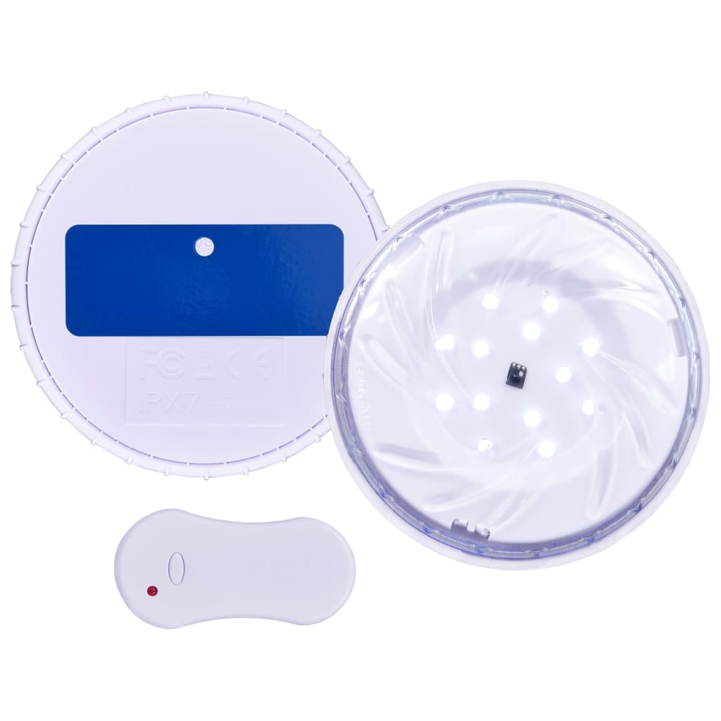 vidaXL Zatapialna lampa basenowa LED z pilotem, biała
