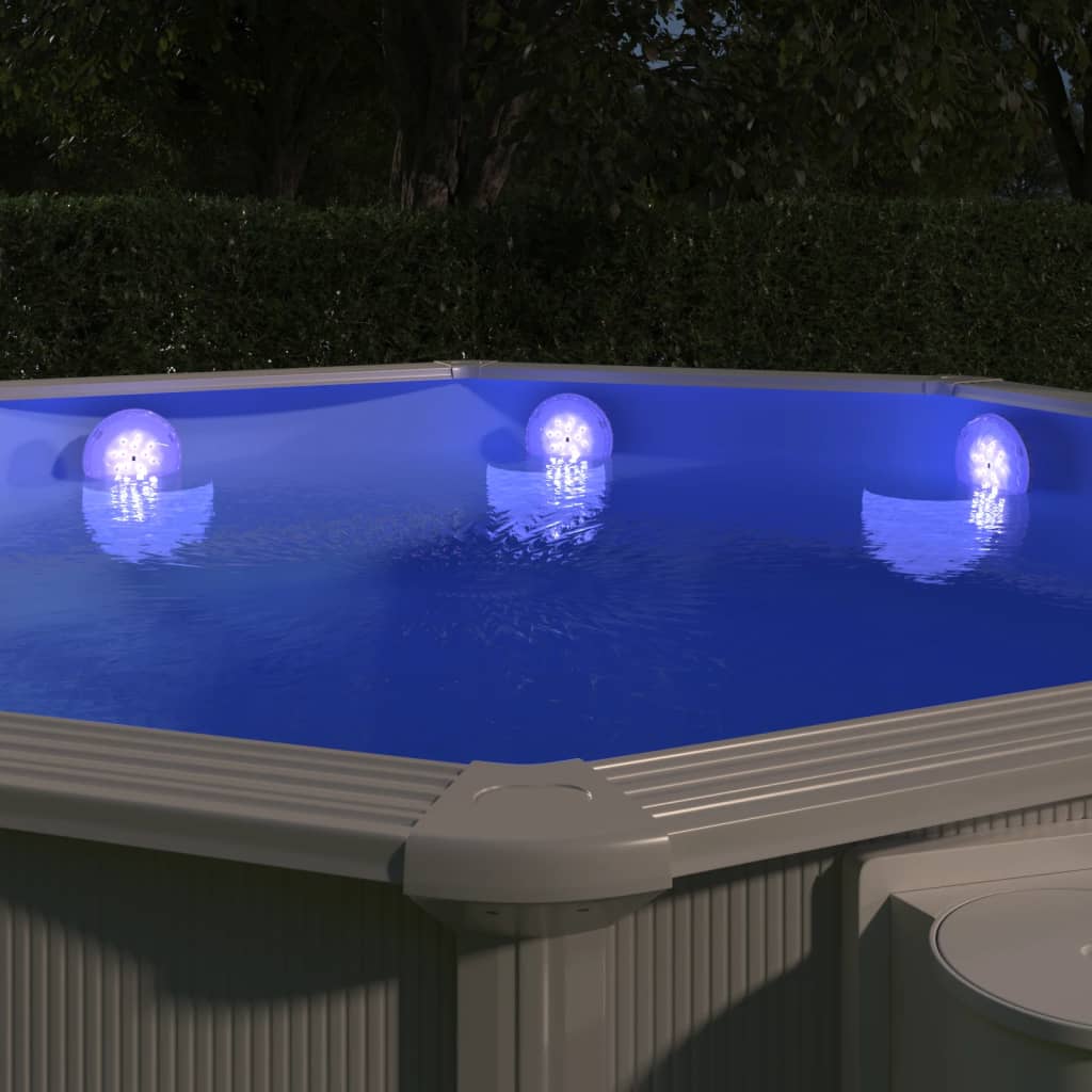 vidaXL Zatapialna lampa basenowa LED z pilotem, biała
