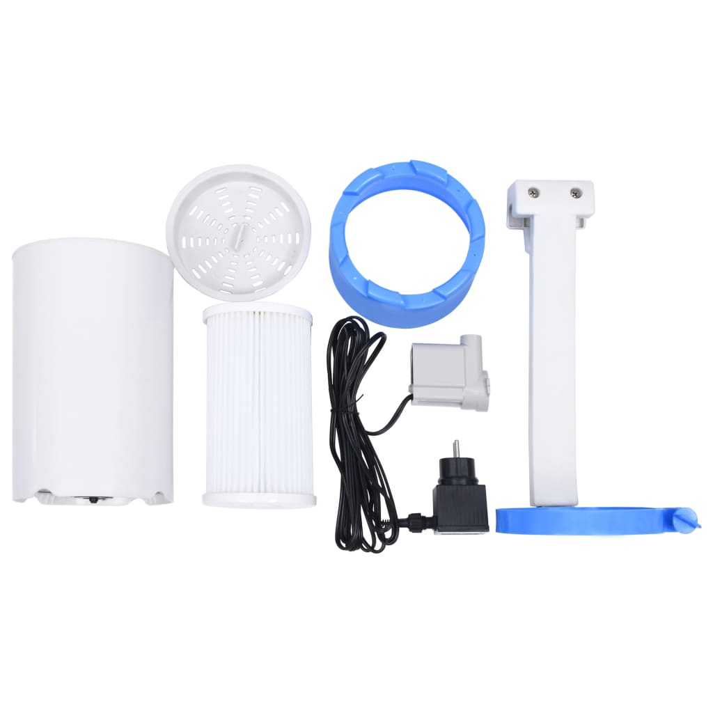vidaXL Skimmer i pompa z zasilacz, wieszane w basenie, 16 cm, plastik