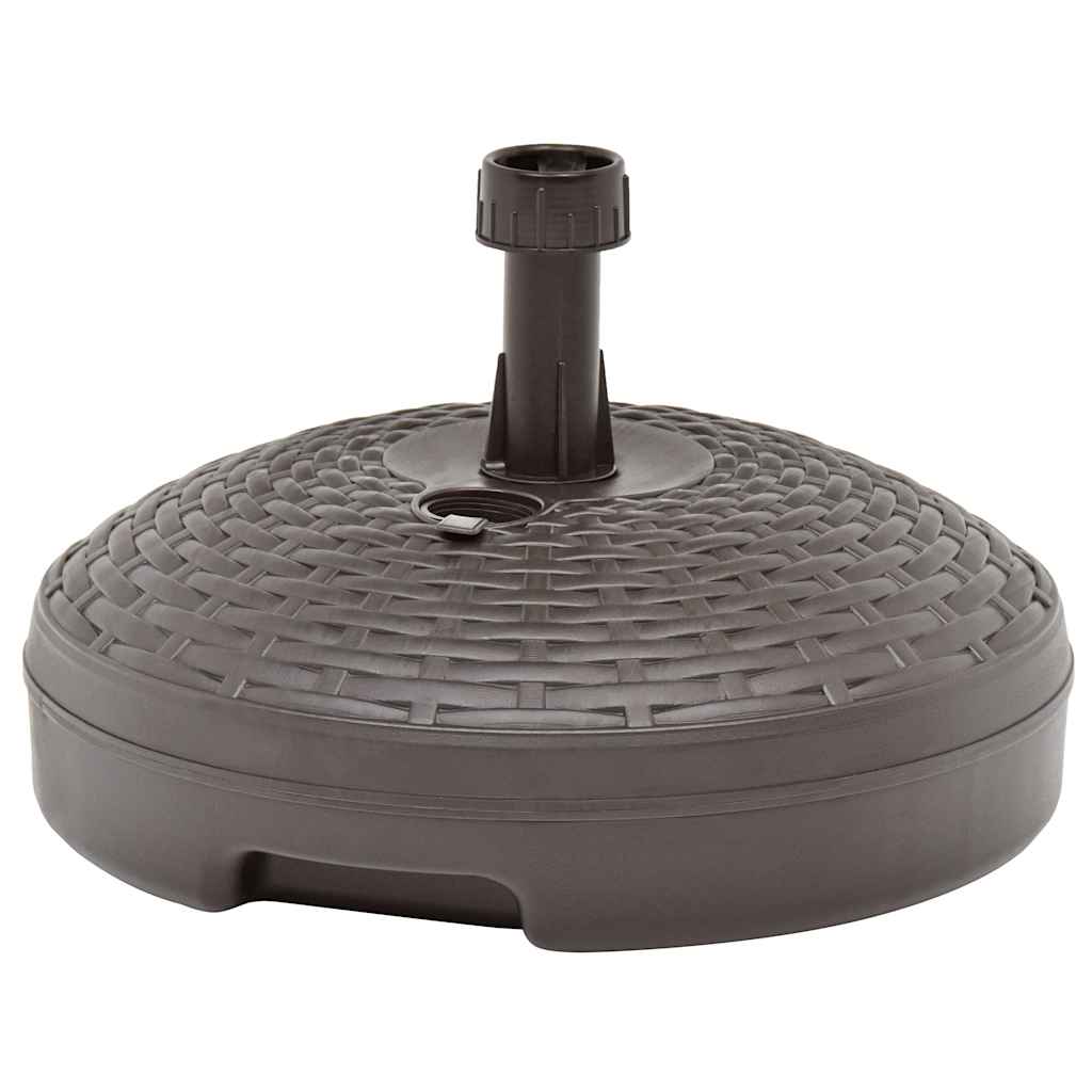vidaXL Podstawa pod parasol, 20 L, brązowa, rattan z tworzywa