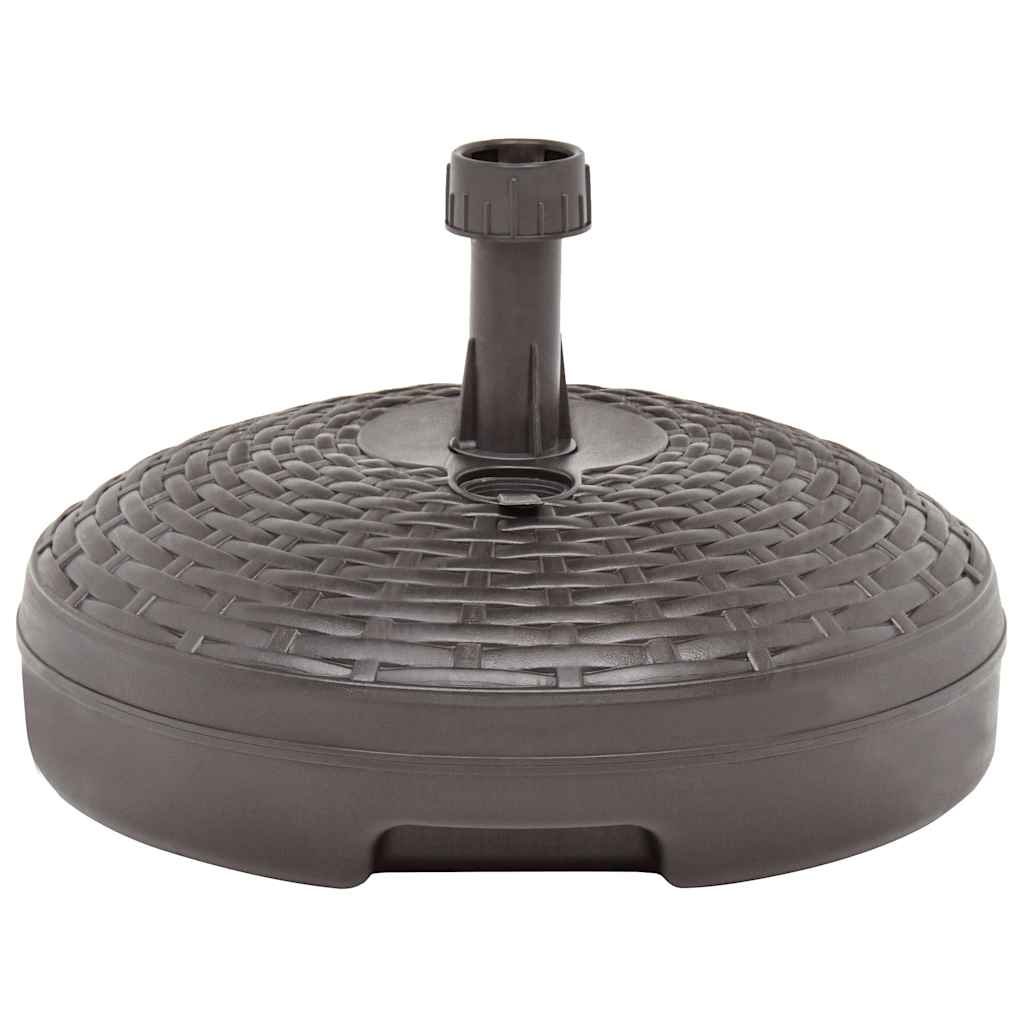vidaXL Podstawa pod parasol, 20 L, brązowa, rattan z tworzywa