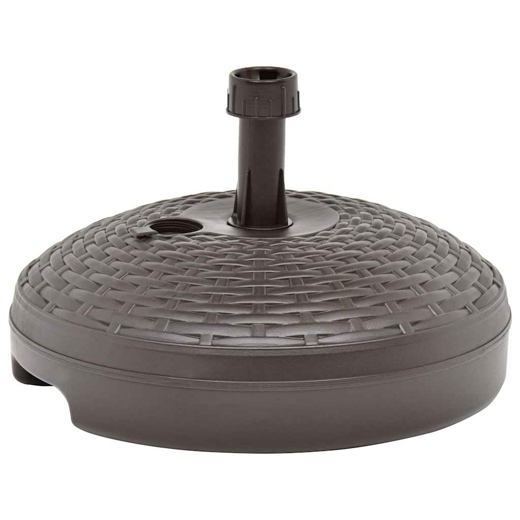 vidaXL Podstawa pod parasol, 20 L, brązowa, rattan z tworzywa