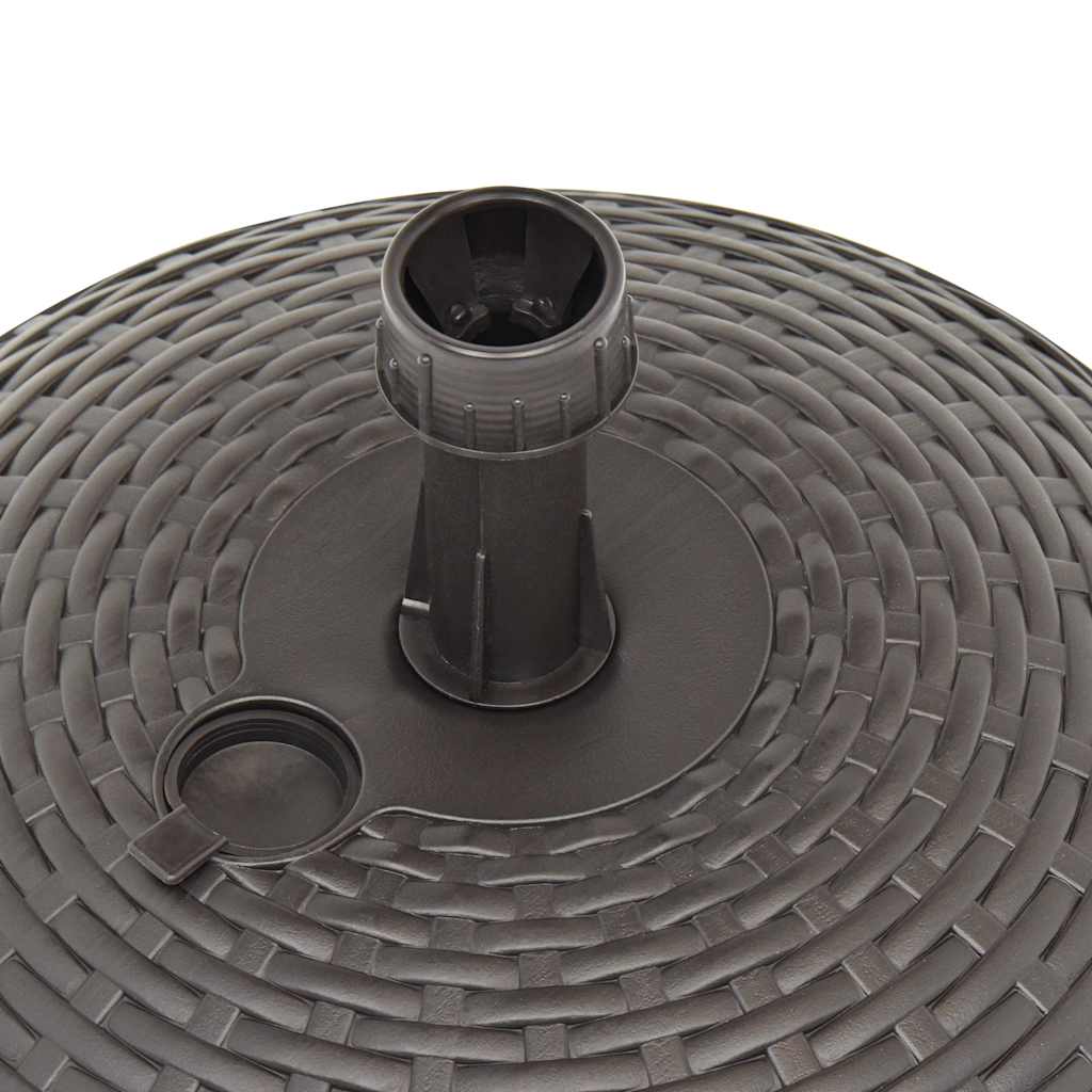 vidaXL Podstawa pod parasol, 20 L, brązowa, rattan z tworzywa