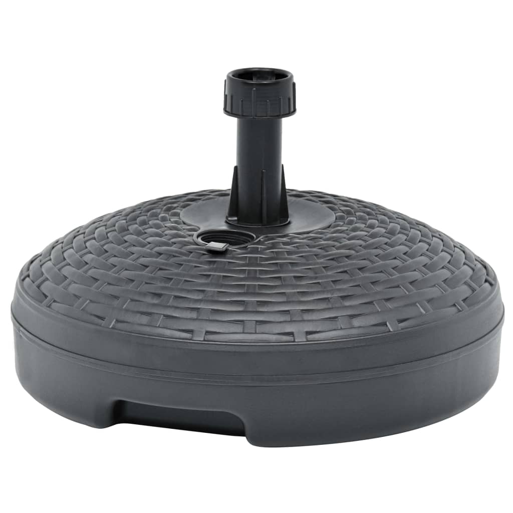 vidaXL Podstawa pod parasol, 20 L, antracyt, rattan z tworzywa