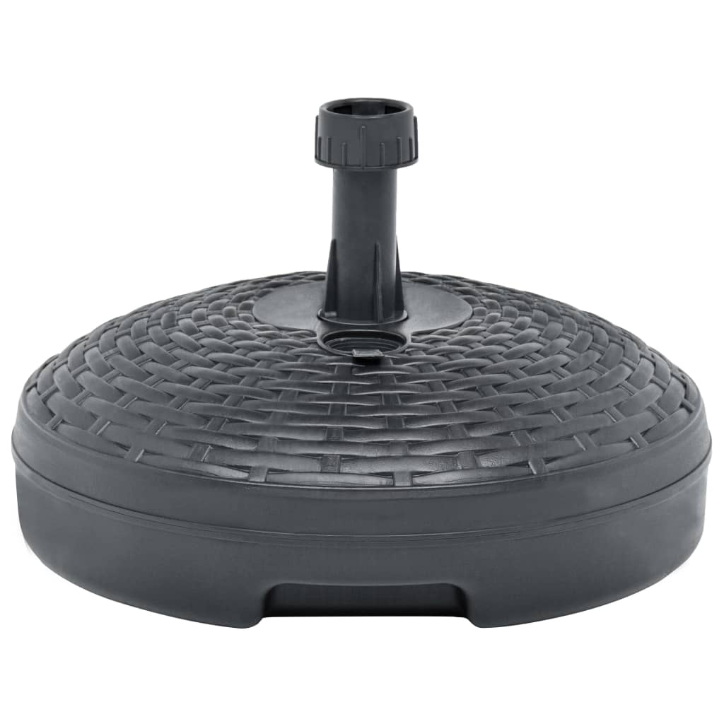 vidaXL Podstawa pod parasol, 20 L, antracyt, rattan z tworzywa