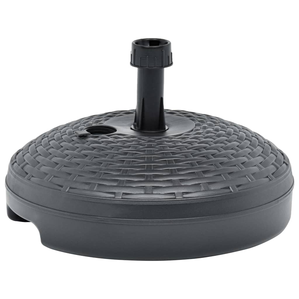 vidaXL Podstawa pod parasol, 20 L, antracyt, rattan z tworzywa