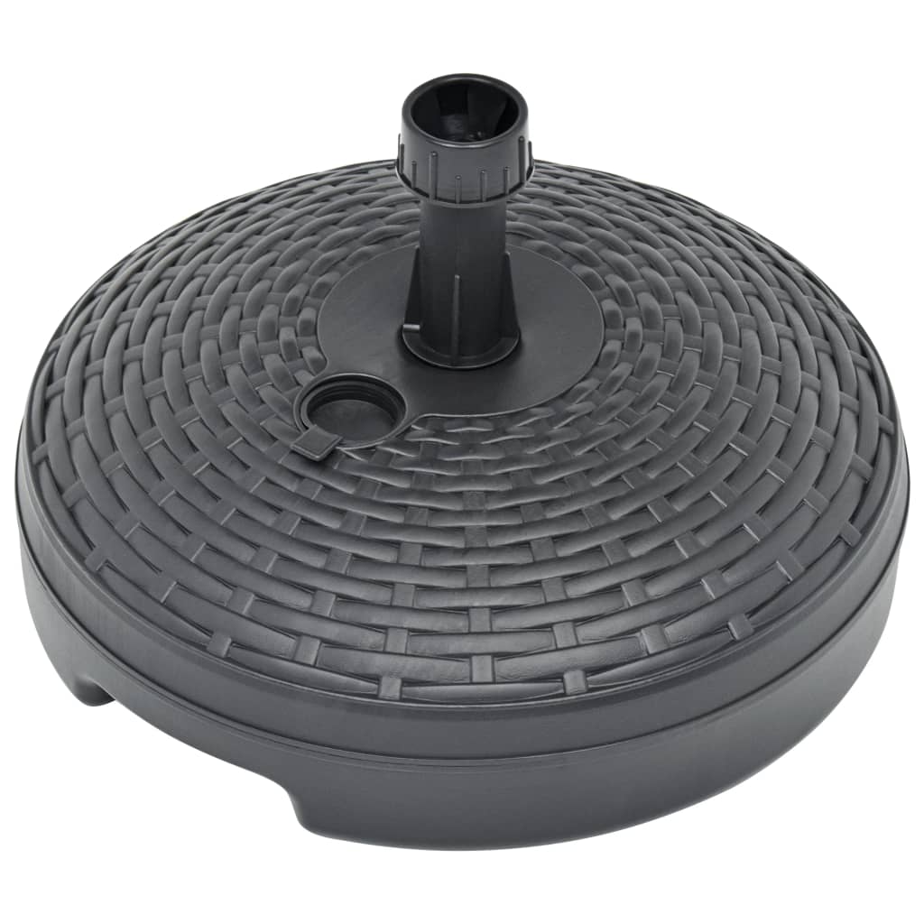 vidaXL Podstawa pod parasol, 20 L, antracyt, rattan z tworzywa