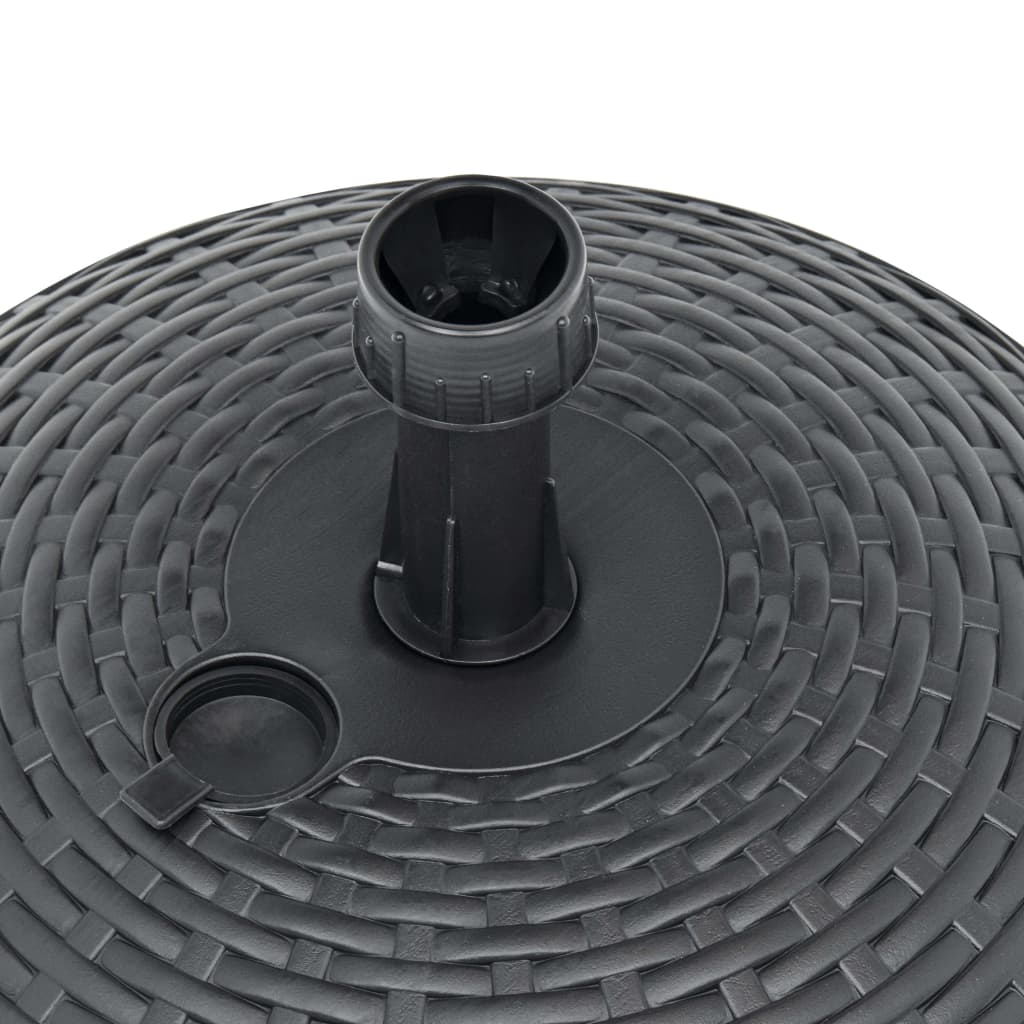 vidaXL Podstawa pod parasol, 20 L, antracyt, rattan z tworzywa