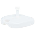vidaXL Podstawa pod parasol, wypełniana wodą/piaskiem, 16 L, biała