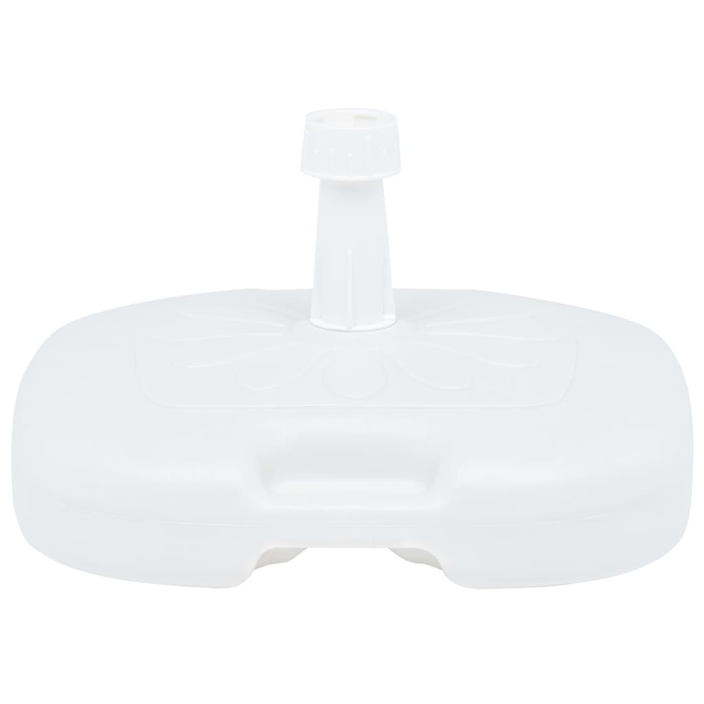 vidaXL Podstawa pod parasol, wypełniana wodą/piaskiem, 16 L, biała