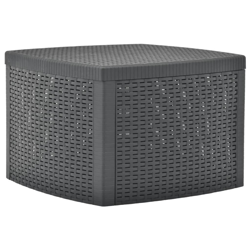 vidaXL Stolik boczny, antracytowy, 54x54x36,5 cm, plastikowy