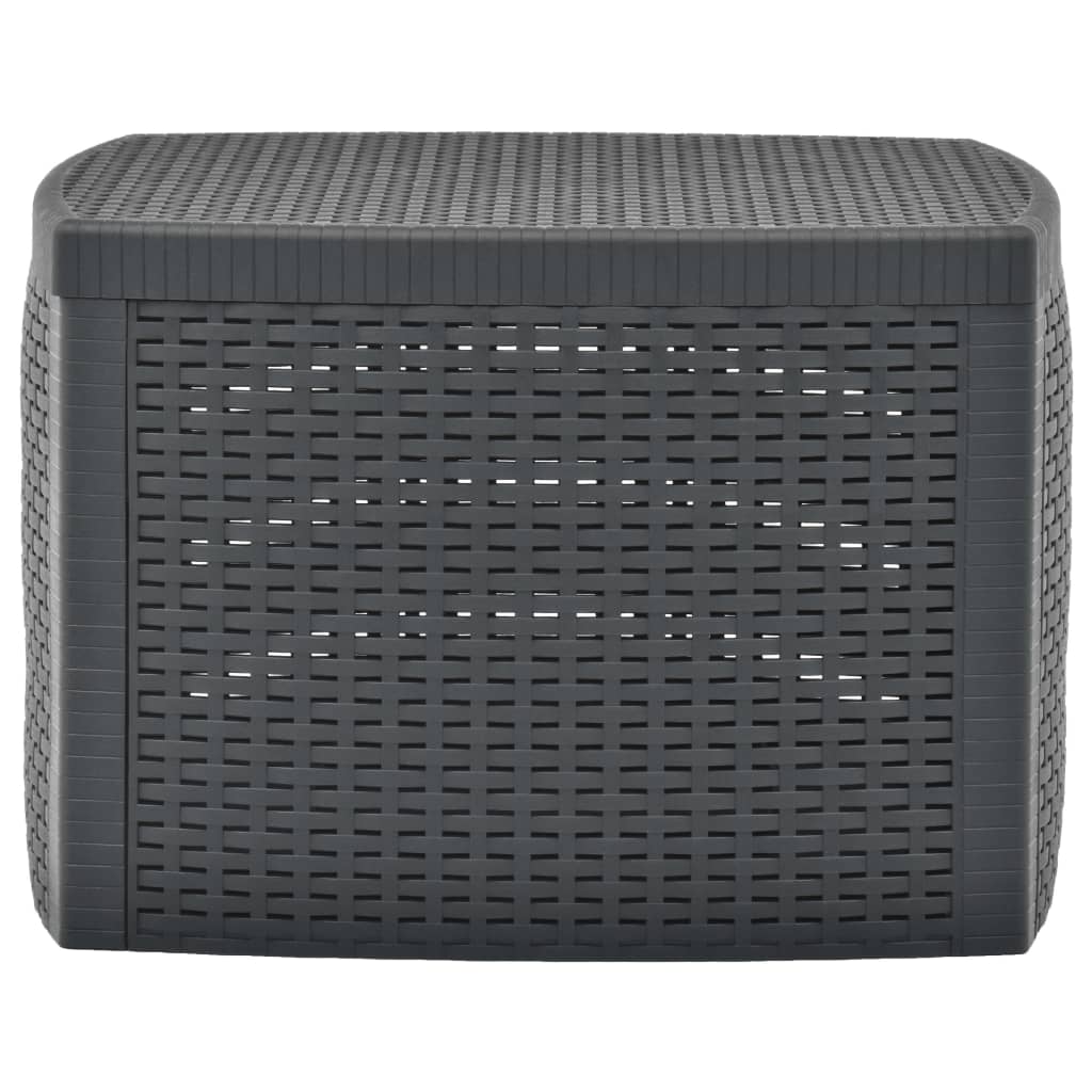 vidaXL Stolik boczny, antracytowy, 54x54x36,5 cm, plastikowy