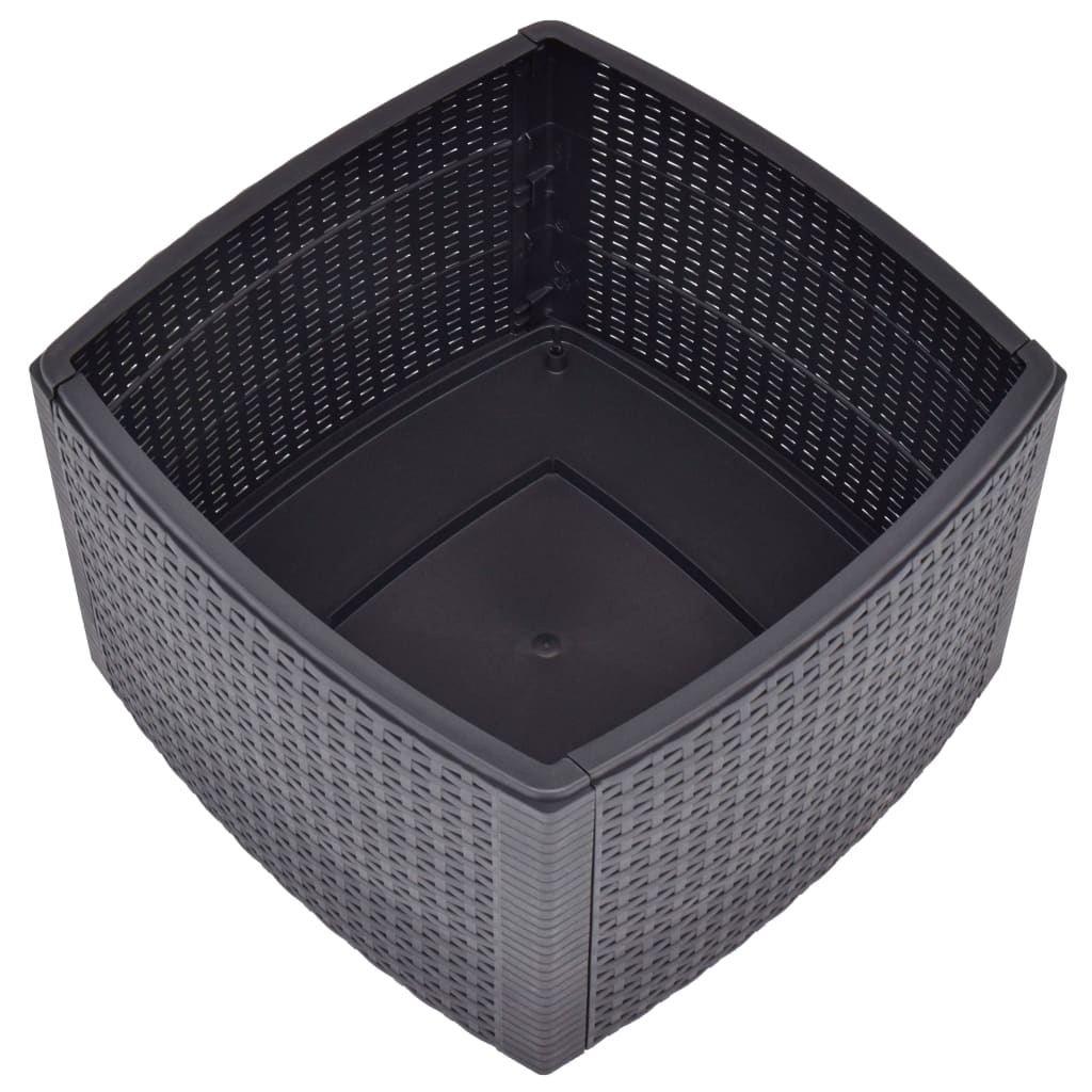 vidaXL Stolik boczny, mokka, 54x54x36,5 cm, plastikowy