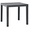 vidaXL Stół ogrodowy, antracytowy, 78 x 78 x 72 cm, plastikowy