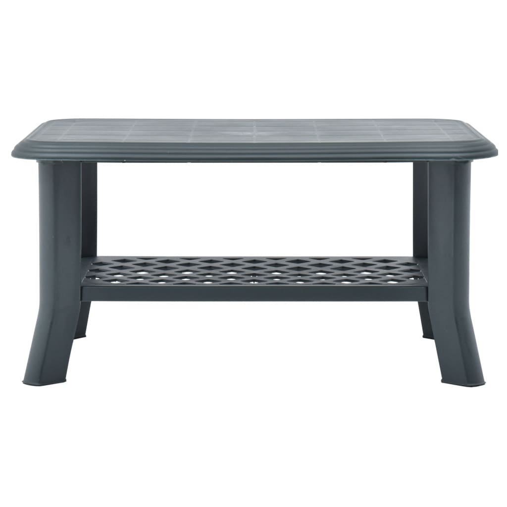 vidaXL Stolik kawowy, zielony, 90x60x46 cm, plastikowy