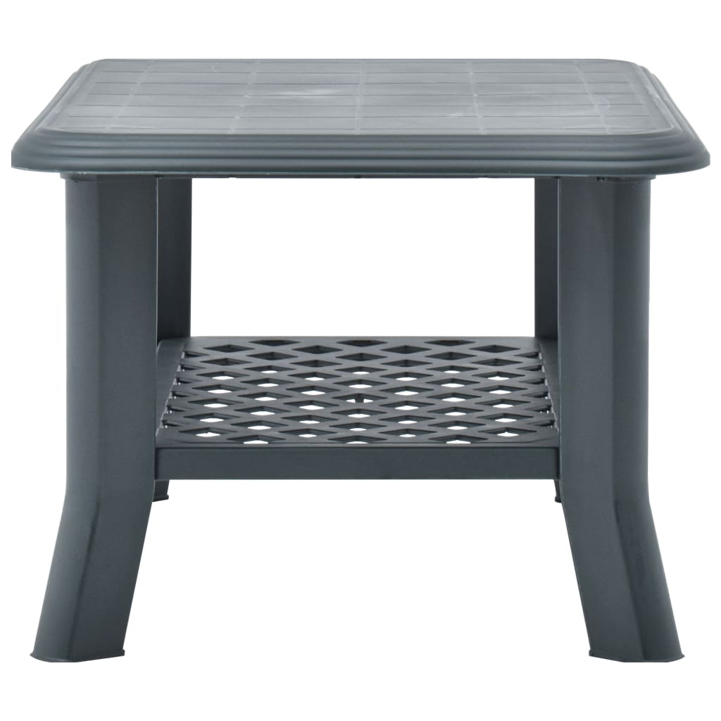 vidaXL Stolik kawowy, zielony, 90x60x46 cm, plastikowy