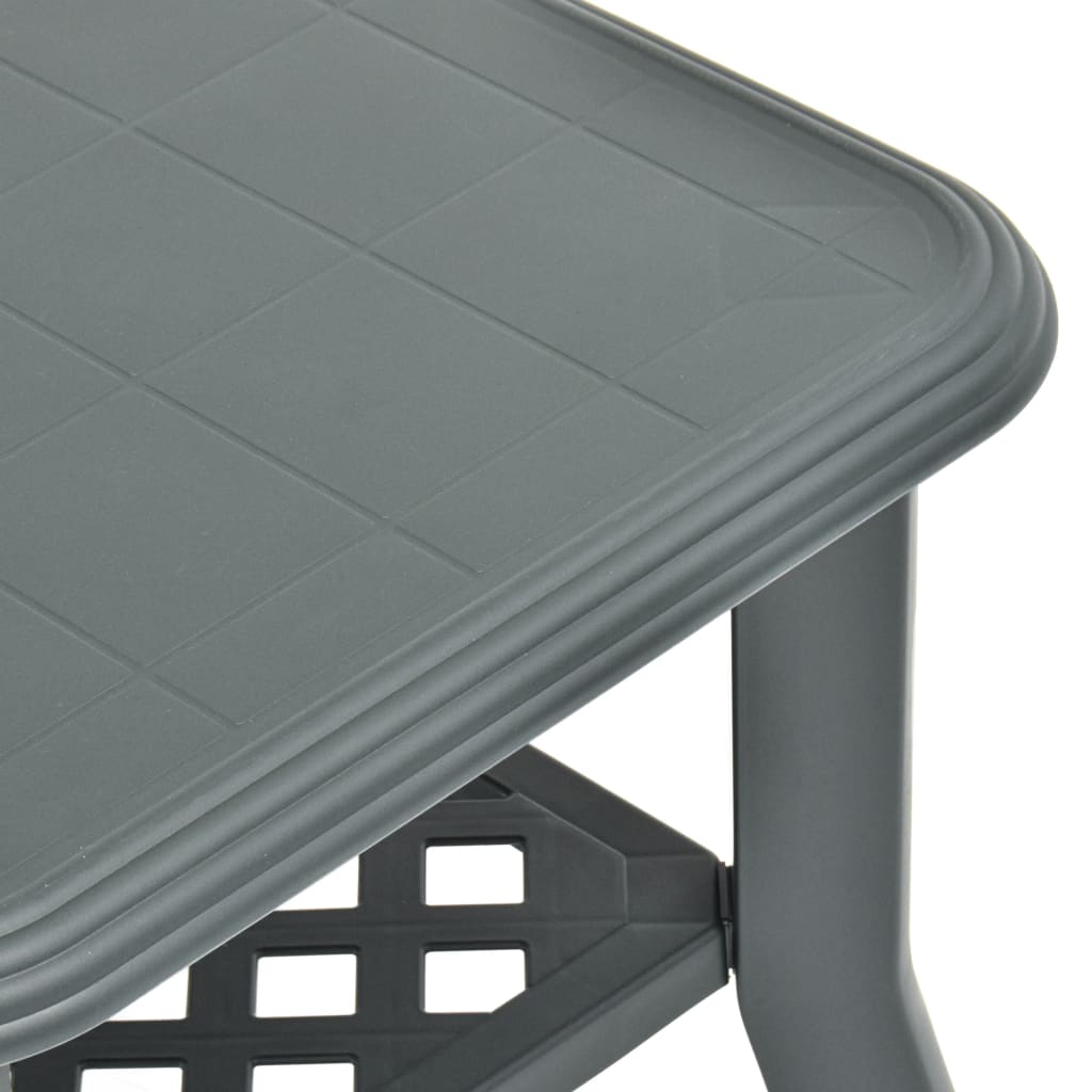 vidaXL Stolik kawowy, zielony, 90x60x46 cm, plastikowy
