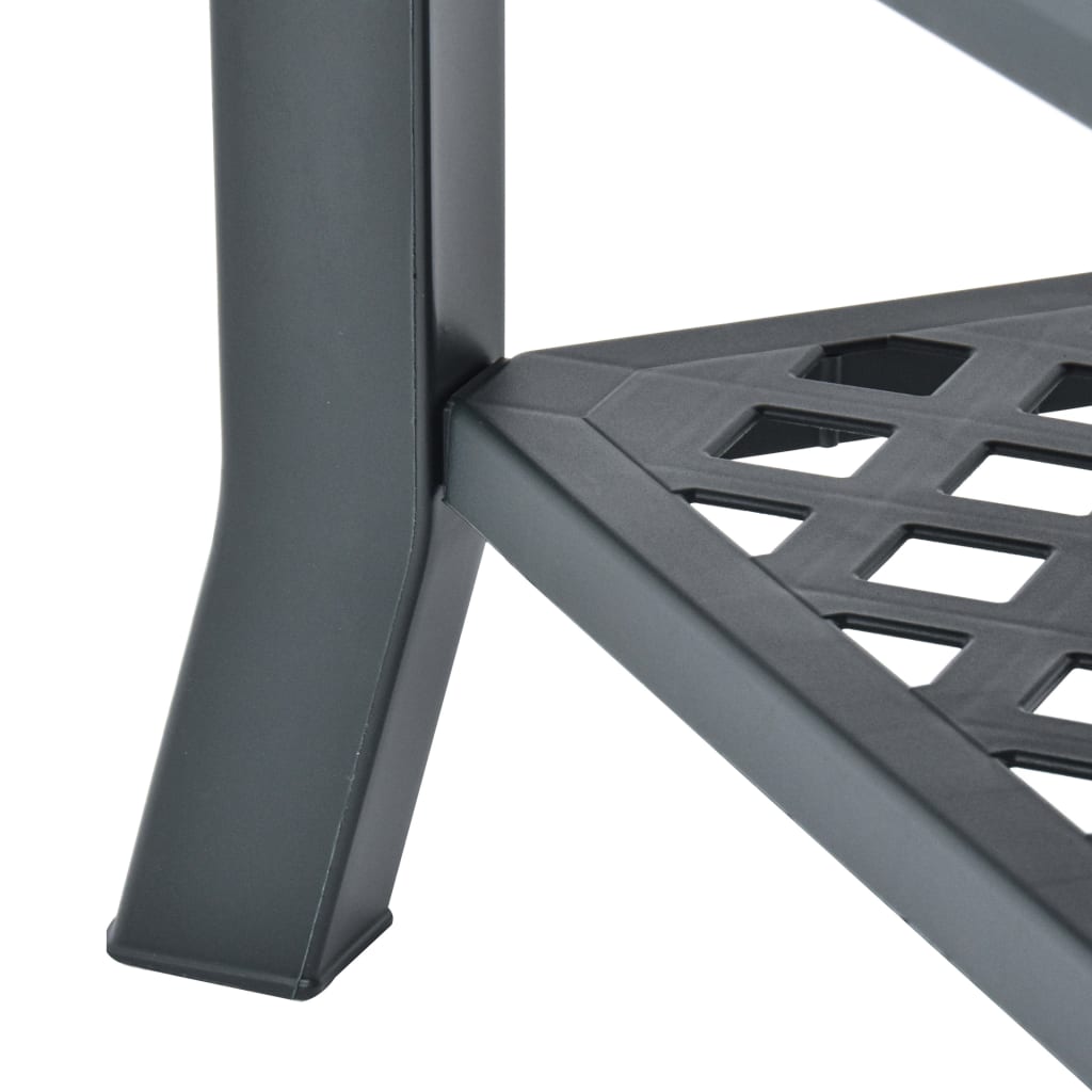 vidaXL Stolik kawowy, zielony, 90x60x46 cm, plastikowy