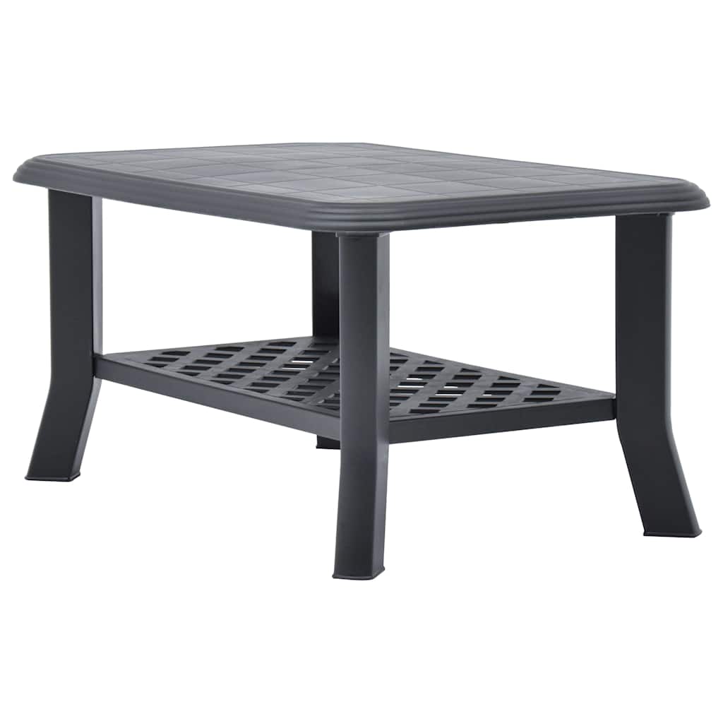 vidaXL Stolik kawowy, antracytowy, 90x60x46 cm, plastikowy