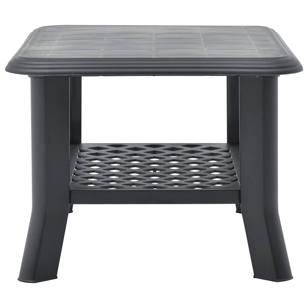 vidaXL Stolik kawowy, antracytowy, 90x60x46 cm, plastikowy