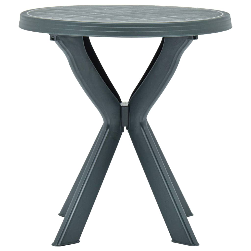 vidaXL Stolik bistro, zielony, Ø70 cm, plastikowy
