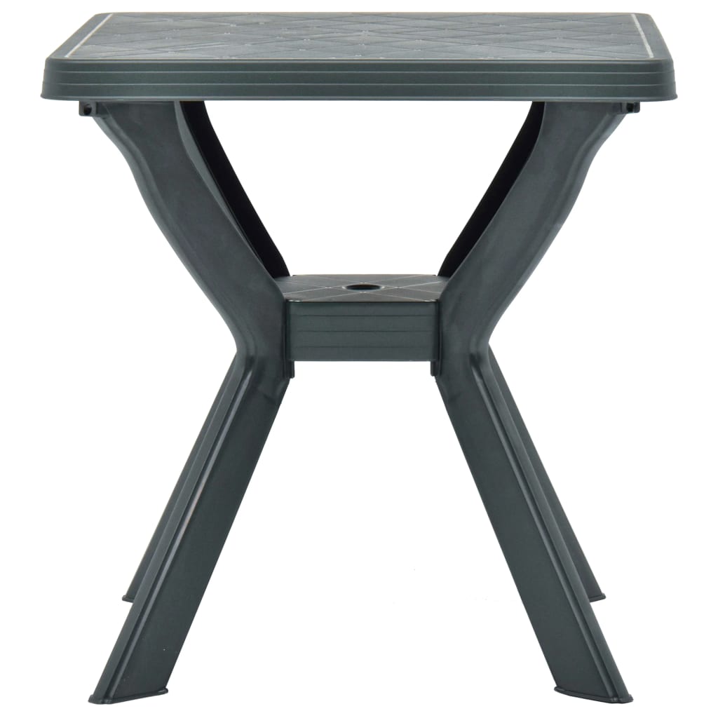 vidaXL Stolik bistro, zielony, 70x70x72 cm, plastikowy