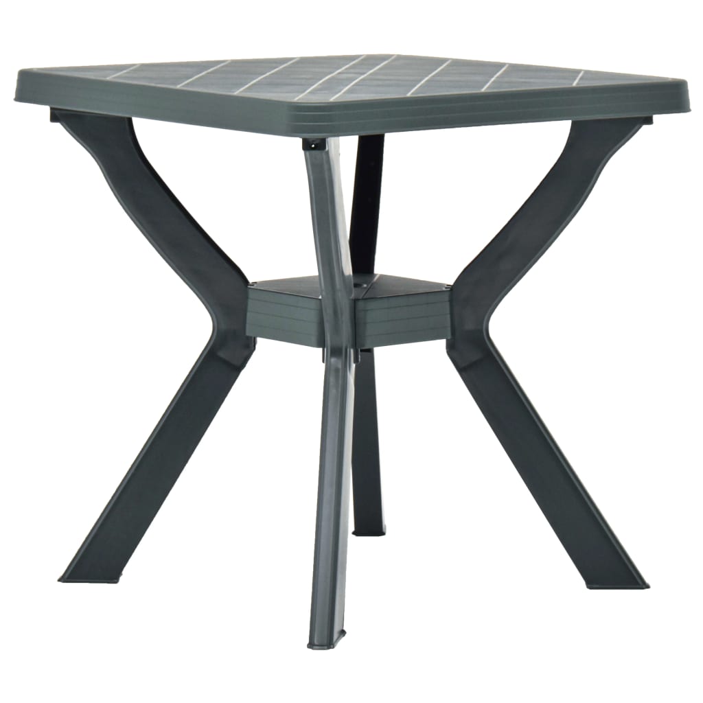 vidaXL Stolik bistro, zielony, 70x70x72 cm, plastikowy