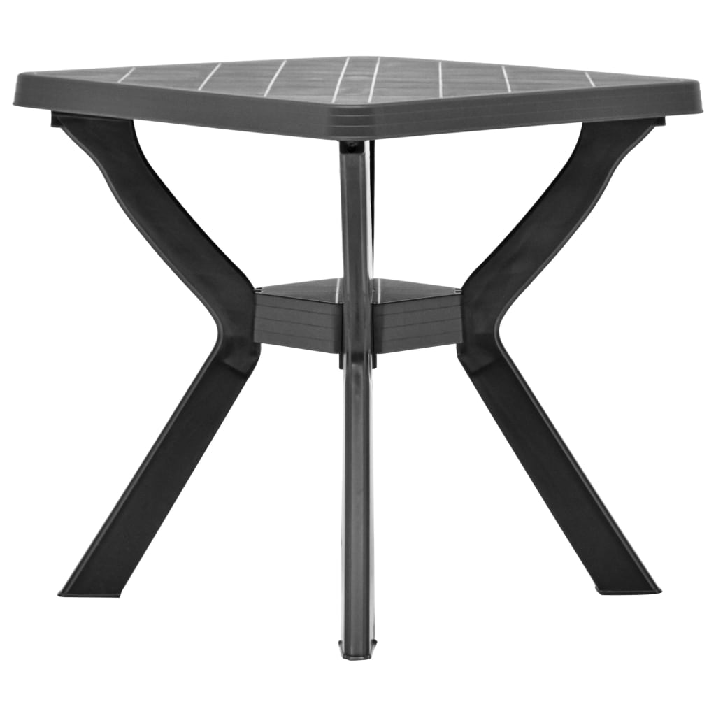 vidaXL Stolik bistro, antracytowy, 70x70x72 cm, plastikowy