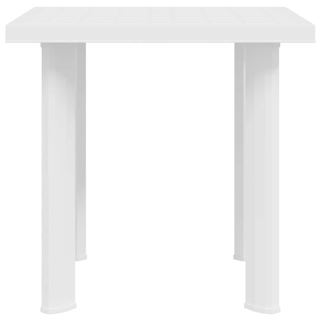 vidaXL Stół ogrodowy, biały, 80 x 75 x 72 cm, plastikowy